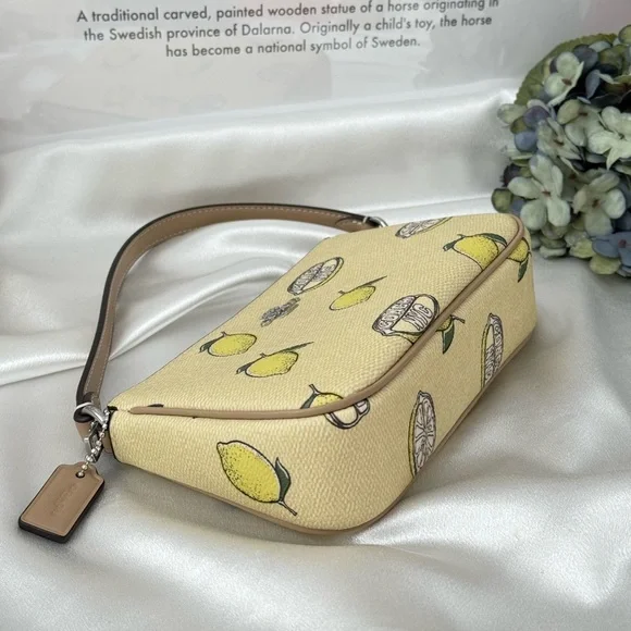 NWT Coach Nolita 19 Lemon Print Bag Yellow - Picture 6 of 7